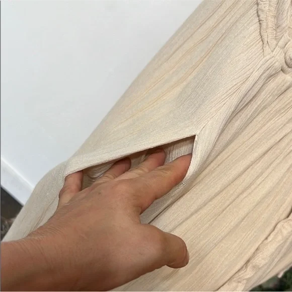 EUC- Free People Size -L Cream Maxi Dress - Picture 8 of 9